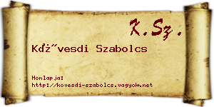 Kövesdi Szabolcs névjegykártya
