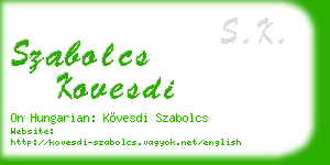 szabolcs kovesdi business card